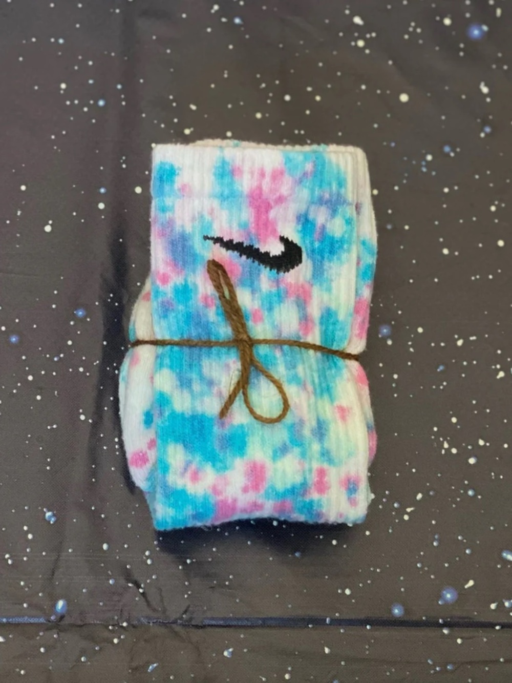 The Beholder Tie Dye Crew Socks Adult Medium